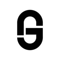 Modern letter Gj or Jg initial new unique shape logo idea vector