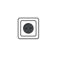 illustration of the outline design of an electrical socket. vector