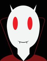 Aa alien with vampire character, vampire illustration, suitable for social media and profile picture, also good for print material and T shirts and posters, can be used for kids stories characters vector