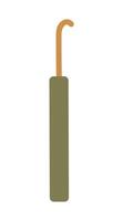 Simple Crochet Hook for Knitting and Craft Projects flat illustration isolated clipart. Print ready scalable graphic design elements for stickers, posters, postcard, wall art decoration vector