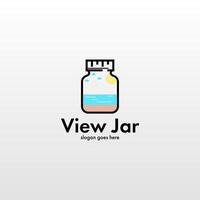 Simple and minimalist jar logo design vector