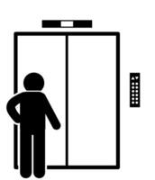 ILLUSTRATION OF THE ELEVATOR ICON vector