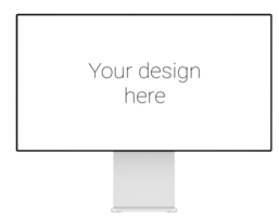 Screen mockup on stand without background psd