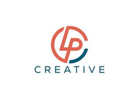 Minimal and professional letter L P C logo design template vector