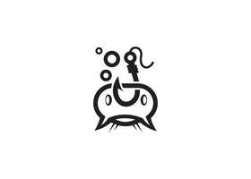 Minimal and professional abstract catfish logo design template vector