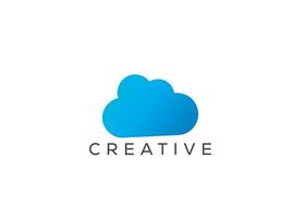Minimal and professional cloud logo design template vector