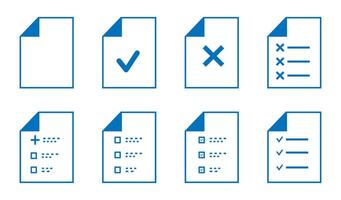 Approved check mark design. Document icons collection symbol. vector