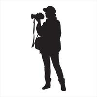 Photographer silhouette isolated on white background vector