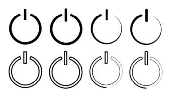 Power off icon illustration. Power icon collection for apps, ui and web. vector
