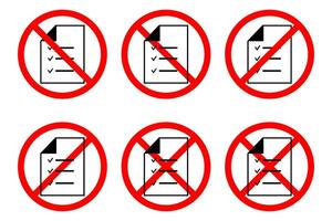 No document icon. No file documents sign illustration. vector