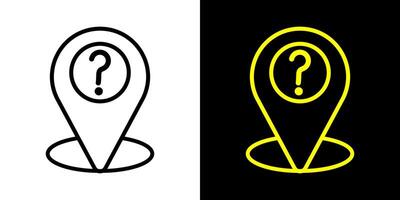 Question mark location map icon design. Map target pointer. vector
