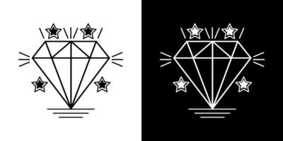 Business view and diamond icon. Values of business company target. vector