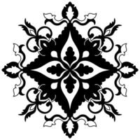 black mandala lines no color on white Mandala for decorating books vector