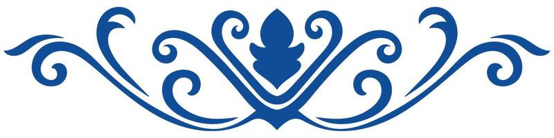 Blue Thai pattern, Thai pattern frame, abstract elements for decorating cards. vector