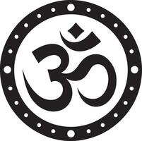 Om - Aum - om icon. Linear style sign isolated on white background vector