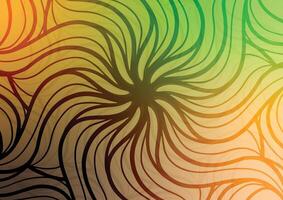 Yellow mandala curve pattern geometry background vector