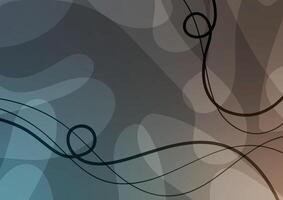 Abstract brown line soft art curve background vector