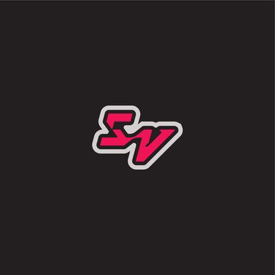 dynamic line monogram logo cool esport concept SV bold sporty gaming style letter