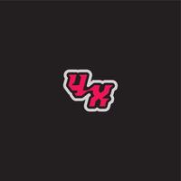 YX letter cool esport concept bold sporty gaming style dynamic line monogram logo vector