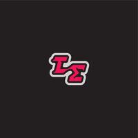 dynamic line monogram logo cool esport concept TE bold sporty gaming style letter vector