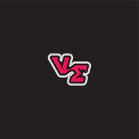 cool esport concept VE dynamic line monogram logo letter bold sporty gaming style vector