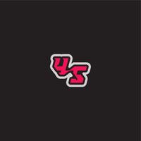 YS letter cool esport concept bold sporty gaming style dynamic line monogram logo vector