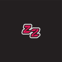 ZZ letter cool esport concept bold sporty gaming style dynamic line monogram logo vector