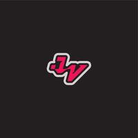 bold sporty gaming style dynamic line monogram logo letter cool esport concept JV vector
