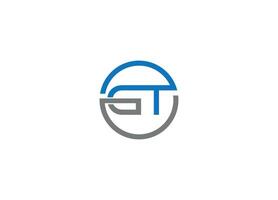 GT Logo Design with Creative Modern icon template vector