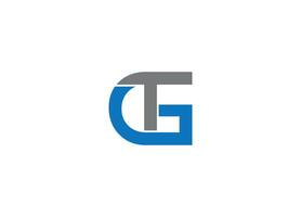 GT Logo Design with Creative Modern icon template vector