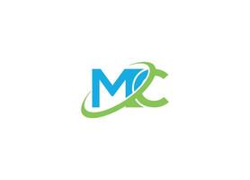 MC initial Logo Design with Creative Modern iicon template vector