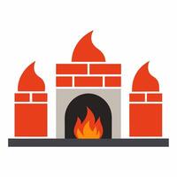 Cozy fireplaces with detailed mantels, crackling fire, and elegant hearths in format. vector