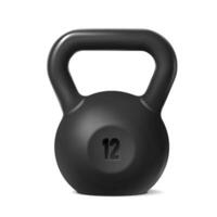 3d realistic icon illustration. Kettlebell weights. Isolated on white background. vector