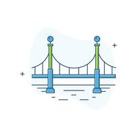 Bridge, River Crossing, Bridge Structure Icon Design vector
