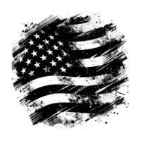 an american flag painted on a white background vector