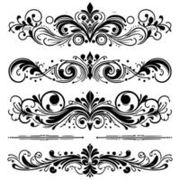 decorative borders and scroll designs vector