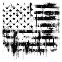 an american flag painted on a white background vector