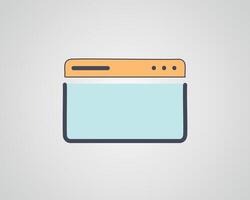 Browser icon. Illustration isolated for graphic and web design. vector
