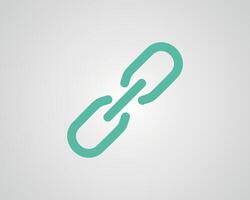 Link single icon. Chain link symbol. vector