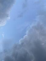 Clouds in he sky looking Grey and Black photo