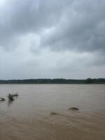 A river flowing naturally in monsoon photo