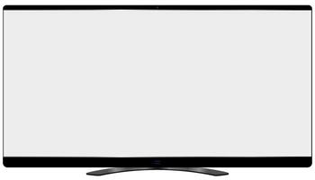 4K TV Flat Screen lcd,Oled,Plasma, Realistic 3D Model White Blank Monitor Display Mockup,Empty Television Template Wide flatscreen Monitor hanging on the wall,Design element for Catalog,Web Site vector