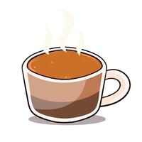 handrawn Coffee menu set Latte vector