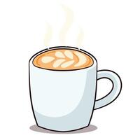 handrawn Coffee menu set Flat latte vector