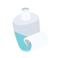 Hand drawn set of objects from the bathroom Toothpaste vector