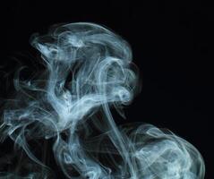 Abstract White Smoke Texture Moves on Black Background Plume of Smoke Wave Design Wallpaper. Design Element. Abstract Texture photo