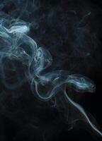 Abstract White Smoke Texture Moves on Black Background Plume of Smoke Wave Design Wallpaper. Design Element. Abstract Texture photo