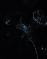 Abstract White Smoke Texture Moves on Black Background Plume of Smoke Wave Design Wallpaper. Design Element. Abstract Texture photo