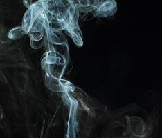 Abstract White Smoke Texture Moves on Black Background Plume of Smoke Wave Design Wallpaper. Design Element. Abstract Texture photo