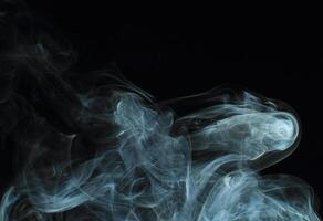 Abstract White Smoke Texture Moves on Black Background Plume of Smoke Wave Design Wallpaper. Design Element. Abstract Texture photo